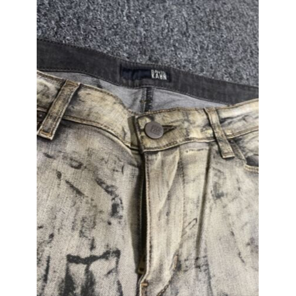 David Khan Women Jeans 31x33 Radioactive Brenda Skinny Ankle Denim Metallic Gold - Picture 2 of 8